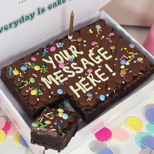 Super Sized Personalised Birthday Brownie Slab