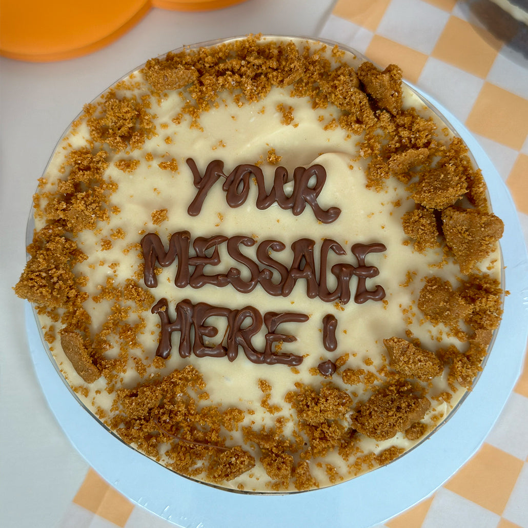 Biscoff Personalised Brownie Cake