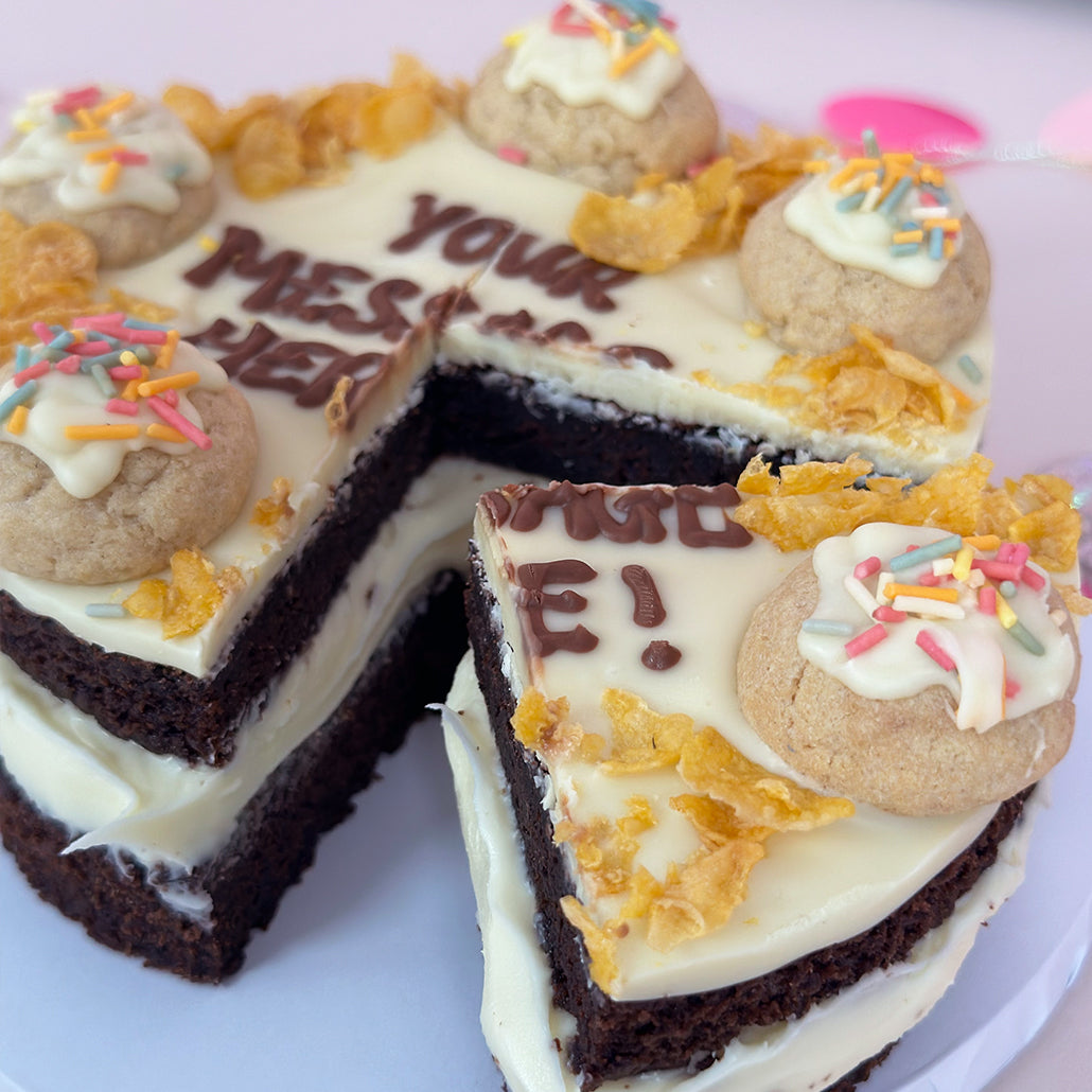 Cereal Crunch Personalised Brownie Cake