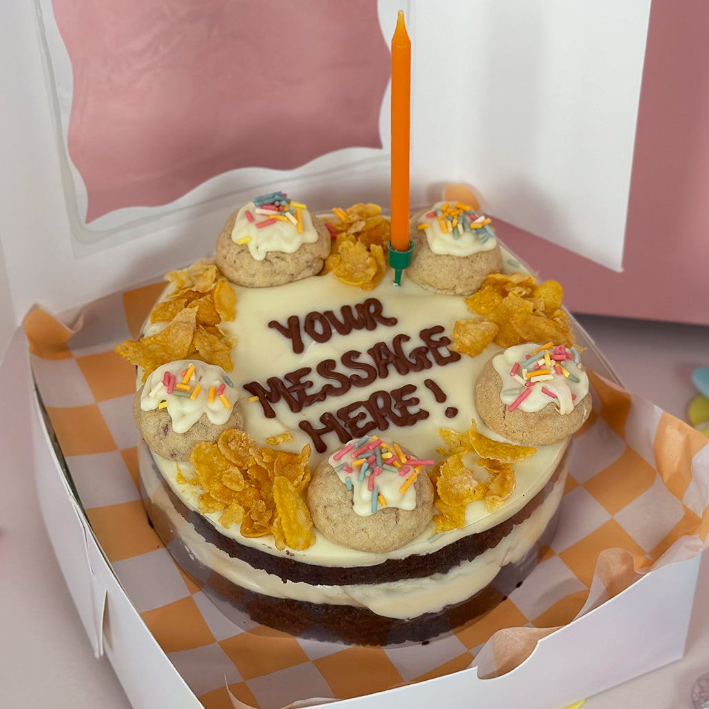 Cereal Crunch Personalised Brownie Cake