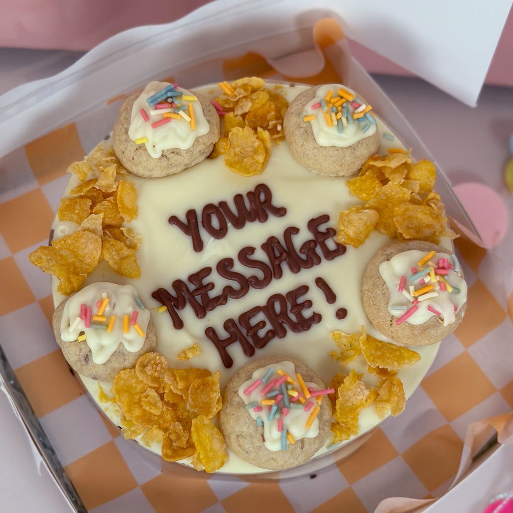 Cereal Crunch Personalised Brownie Cake