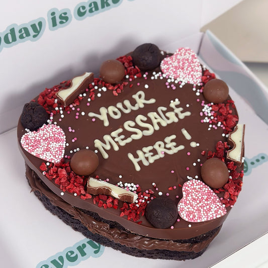 Love Heart Brownie Cake