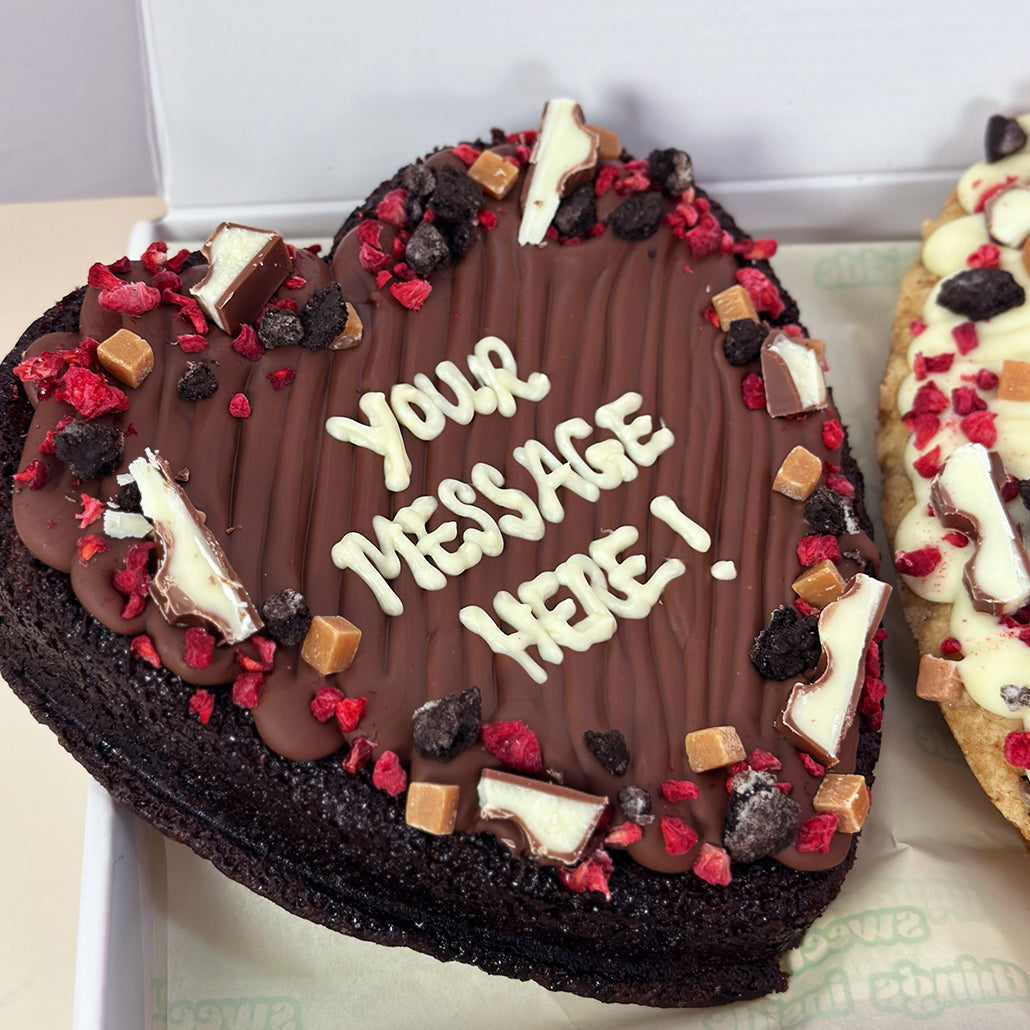 Personalised Heart Brownie