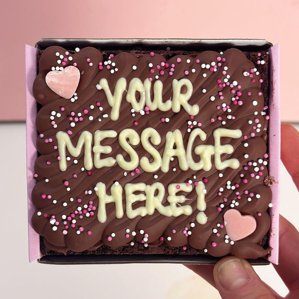 Mini Valentines Brownie Slab