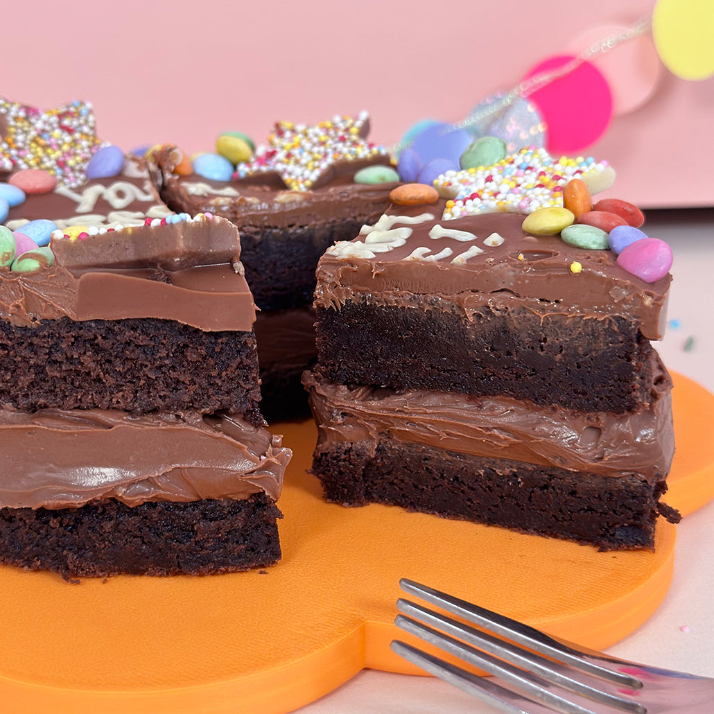 Personalised Sprinkle Brownie Cake