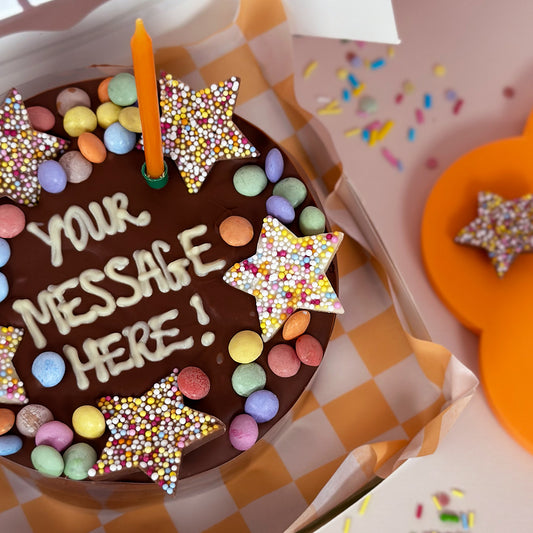 Personalised Sprinkle Brownie Cake