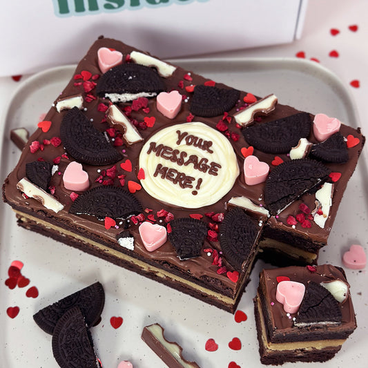 Be Mine Personalised Brownie Slab