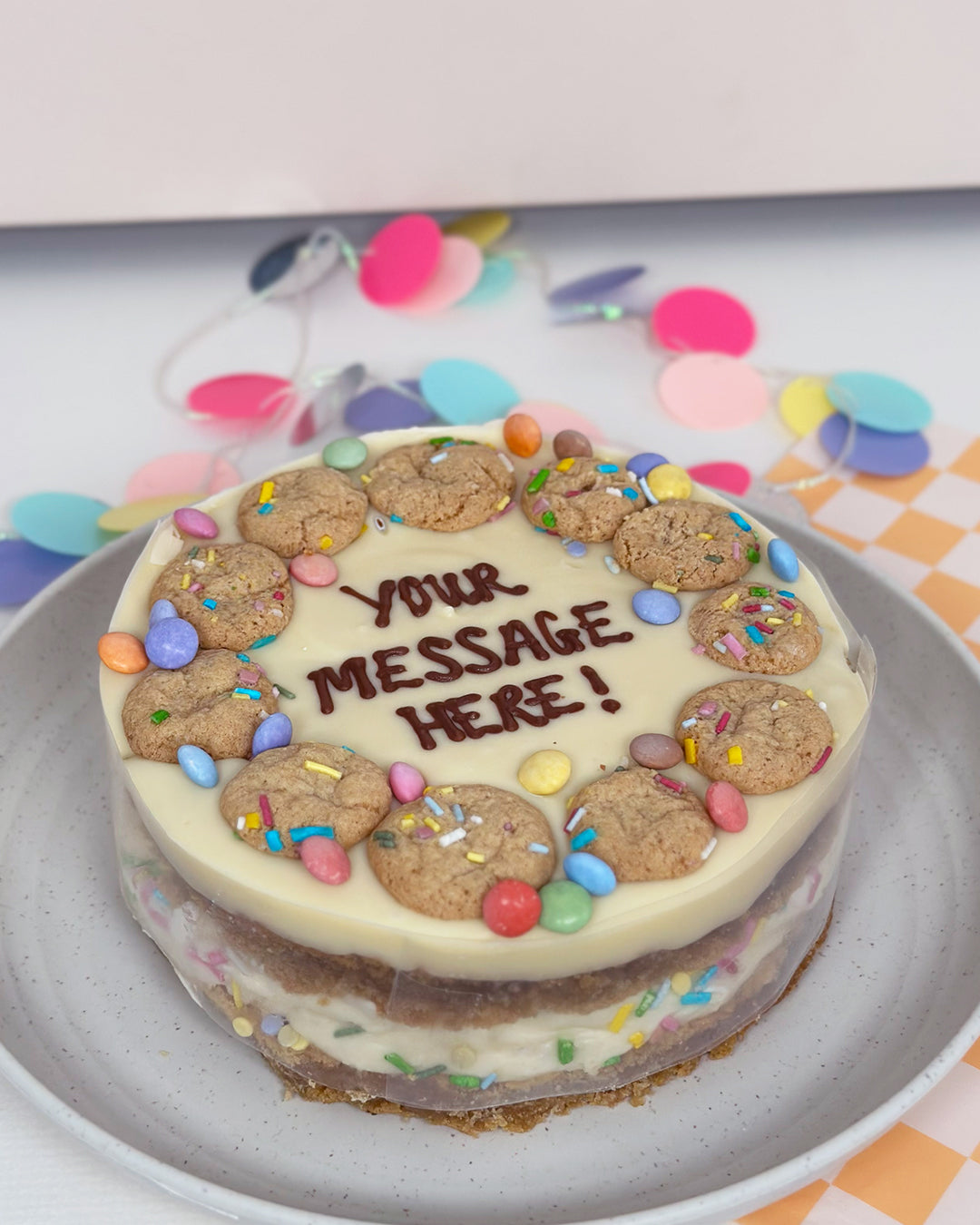 White Chocolate Cookie Cake